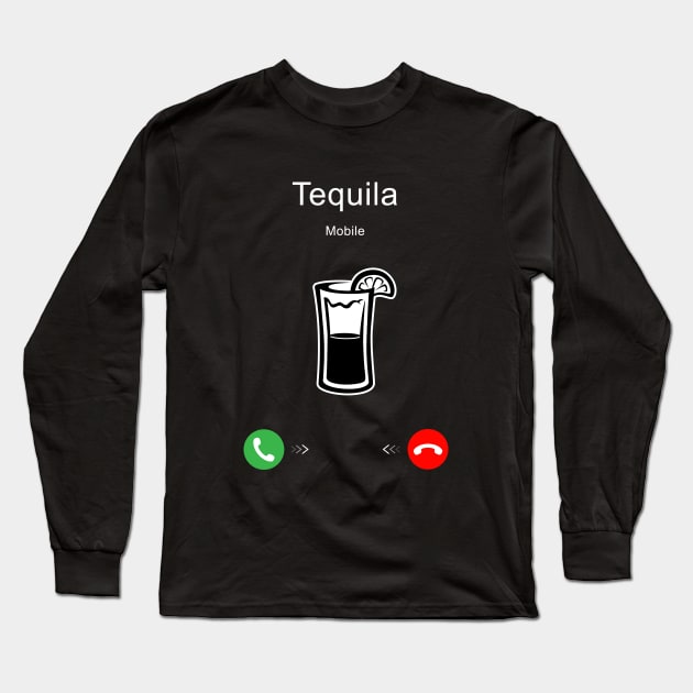 Tequila is Calling Long Sleeve T-Shirt by Printadorable